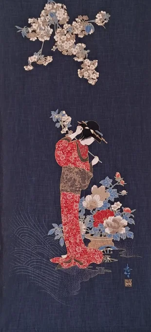 Panneau tissu Geisha
