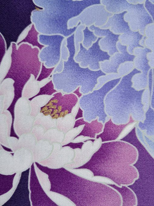 Hana/Pivoine fond violet