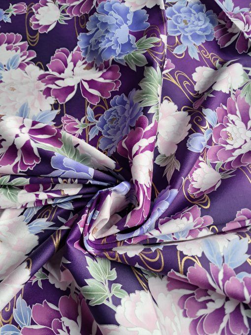 Hana/Pivoine fond violet