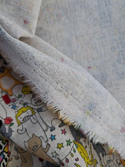 Tissu japonais Chats 70's