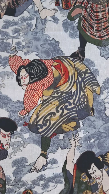 Guerrier Ukiyo-e blanc