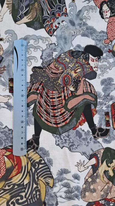 Guerrier Ukiyo-e blanc