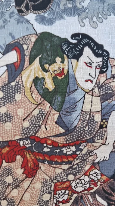 Guerrier Ukiyo-e blanc