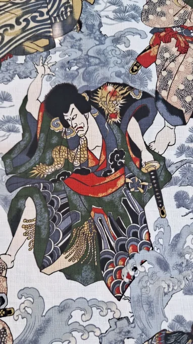 Guerrier Ukiyo-e blanc