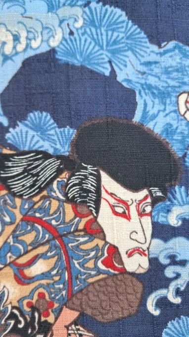 Guerrier Ukiyo-e bleu
