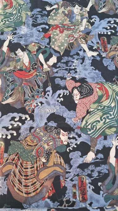 Guerrier Ukiyo-e noir
