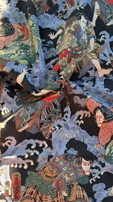 Guerrier Ukiyo-e noir