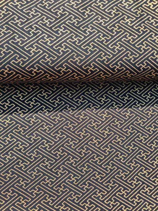 Tissu japonais Sayagata doré
