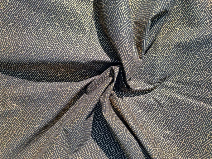 Tissu japonais Sayagata doré