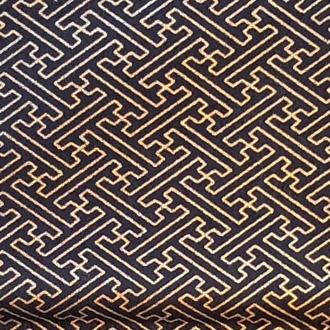 Tissu japonais Sayagata doré