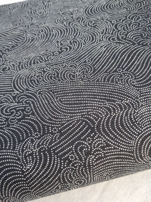 tissu japonais nami noir